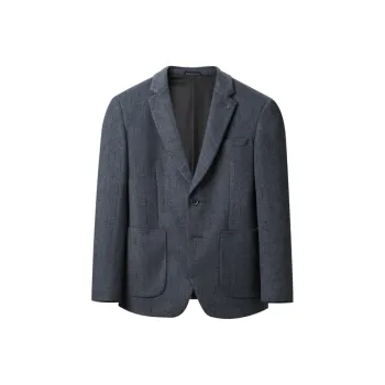 HLA Business Suits Men Blue Gray Stripes B0