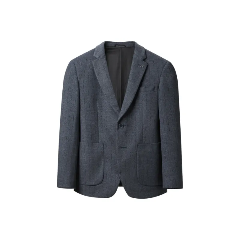 HLA Business Suits Men Blue Gray Stripes B0-0