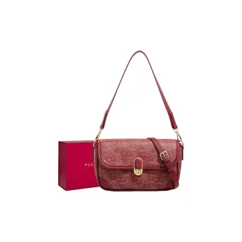 PESASRIE PVC Shoulder Bag Women's Burgundy