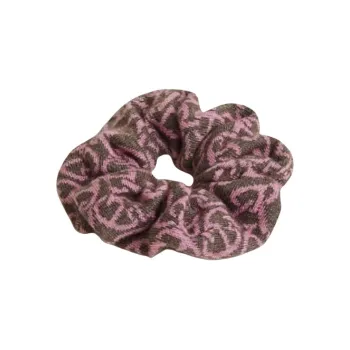 HERMES Silk, Cashmere, Palladium Plated Hair Tie Women's Purple