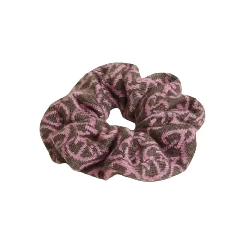 HERMES Silk, Cashmere, Palladium Plated Hair Tie Women's Purple