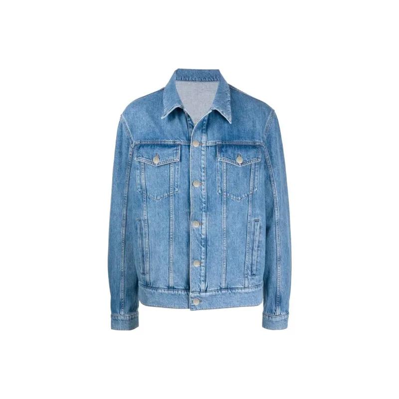 BALMAIN Logo Embroidered Denim Jacket-0