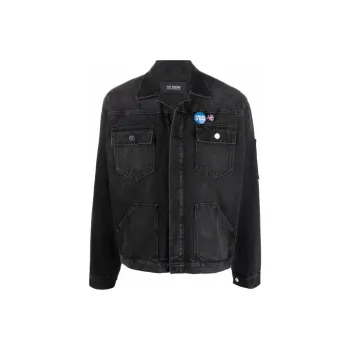 RAF SIMONS Denim Jackets Men Black