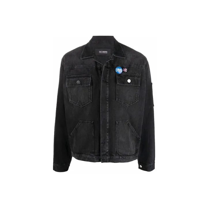 RAF SIMONS Denim Jackets Men Black-0