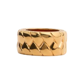 FANSIZHE Metal Rings Unisex Gold