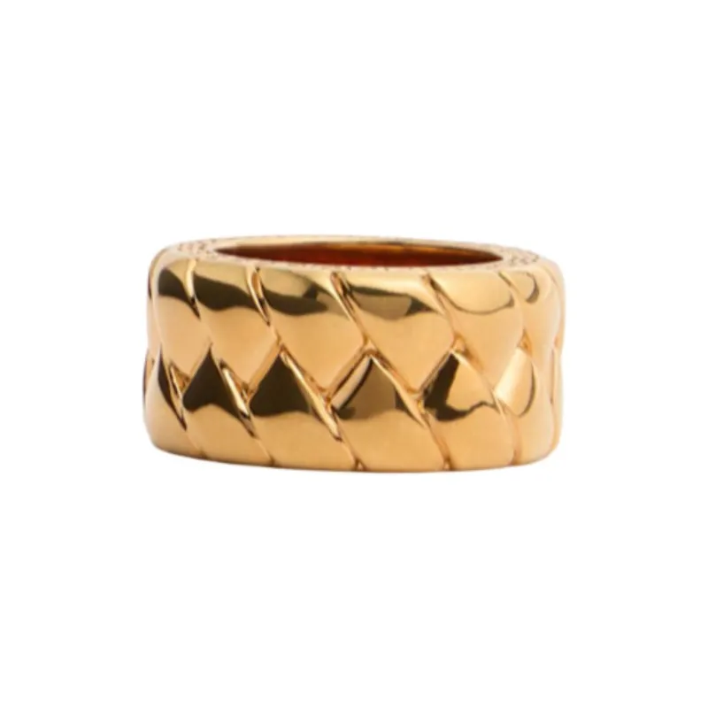 FANSIZHE Metal Rings Unisex Gold-0