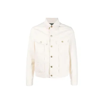 Polo Ralph Lauren Chenille Logo Printed Buttoned Denim Jacket