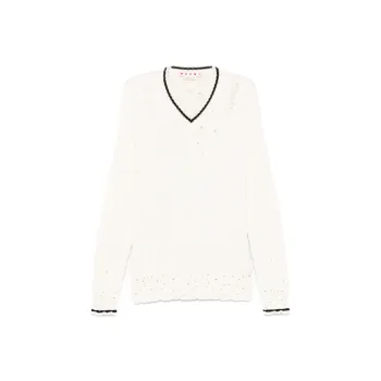 MARNI V Neck Knitted Jumper