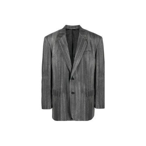 VERSACE Single Breasted Striped Long Sleeved Blazer