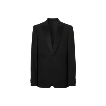 Burberry Single Breasted Tailored Blazer