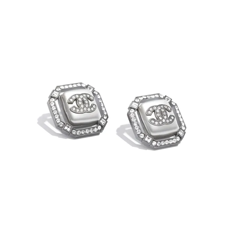 CHANEL Earrings Women's Silver-1