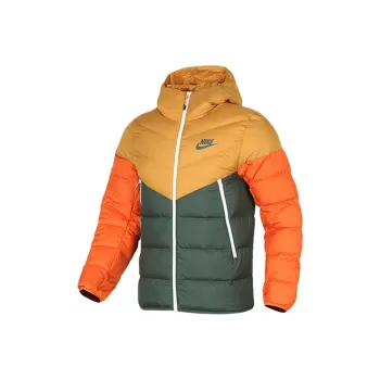 Nike Down Jackets Men Orange Green Multicolor