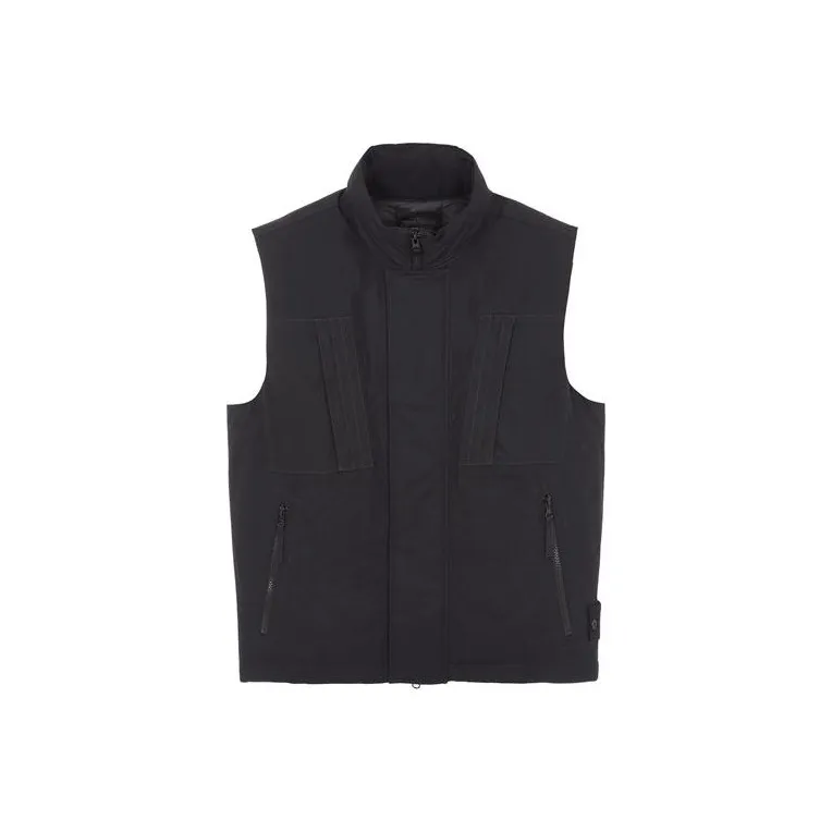 STONE ISLAND Ghost Compass badge Cotton Gilet-0