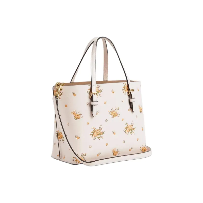 COACH Pebble Leather Tote Bag, Shopping Bag, Shoulder Bag, Crossbody Bag, Handbag Medium Size Women's White-1