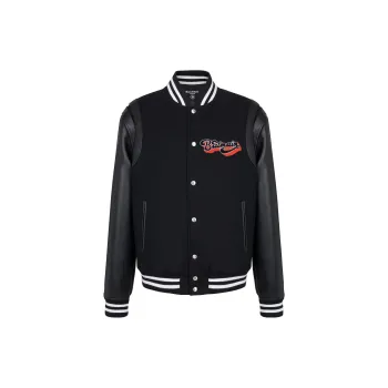 BALMAIN Logo Patch Panelled Bomber Jacket