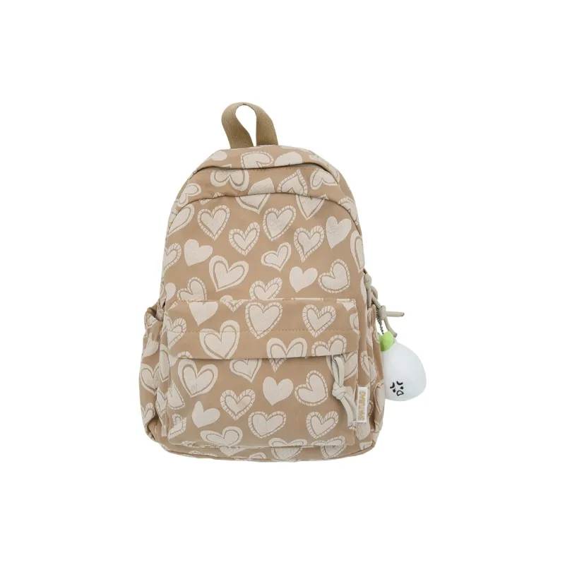 Single Warehouse Polyester Backpack Regular Women's White/Black/Pink/Khaki-18