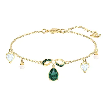 Swarovski Black Baroque Bracelets Women's Gold/Green