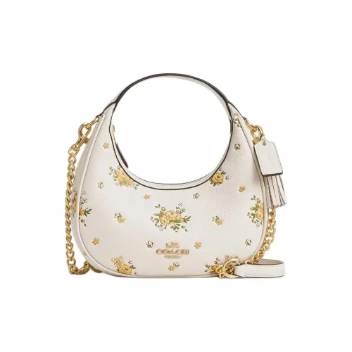 COACH CARMEN Leather Shoulder Bag, Crossbody Bag, Handbag Mini Women's White