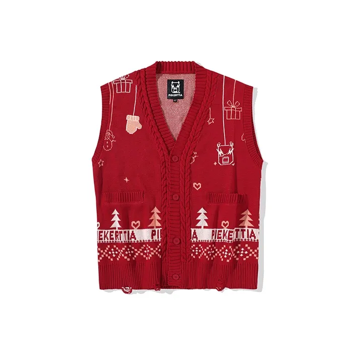 LAMLICKA Vests Unisex Red-0
