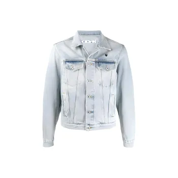 OFF WHITE SS21 Denim Jackets Men Blue