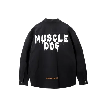 Muscle Dog Loose Fit Denim Jacket Unisex