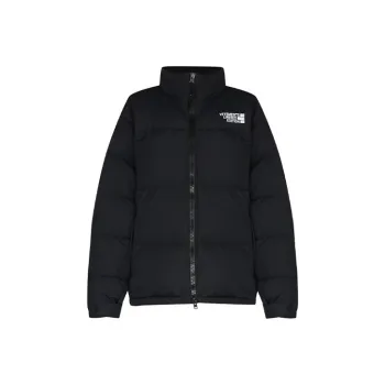 Vetements FW21 Letter Solid Color Stand Collar Down Jacket Unisex Black