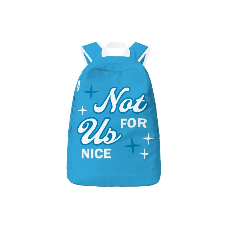 QRST NOT For US Collaboration Polyester Backpack Unisex White-25