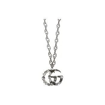 GUCCI Crystal Double G Necklace