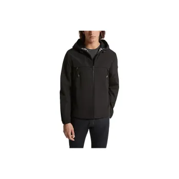 MICHAEL KORS Logo Tape Woven Windbreaker Jacket Jackets & Coats Men's Black
