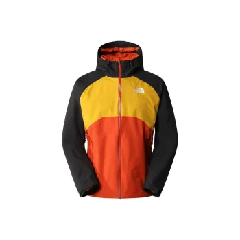 THE NORTH FACE Men's Colorblock Stratos Jacket Jackets & Coats Unisex Black/Orange