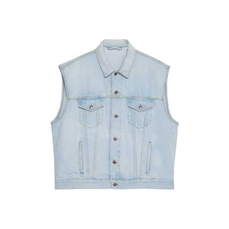 GUCCI Sleeveless Denim Vest Jacket-0