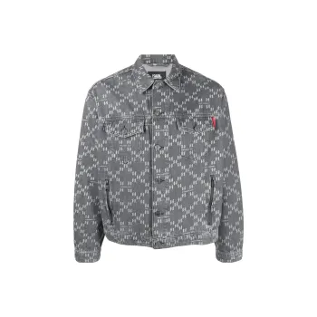 KARL LAGERFELD / Karl Lagerfeld Jeans Monogram-jacquard Denim Jacket
