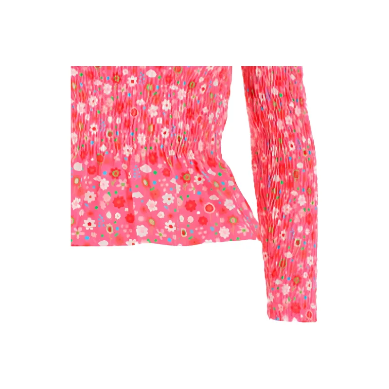 Balenciaga Puff Sleeve T Shirt Women's Pink-3