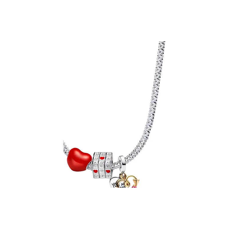 Pandora Gold Plated Necklaces Women's Silver-1