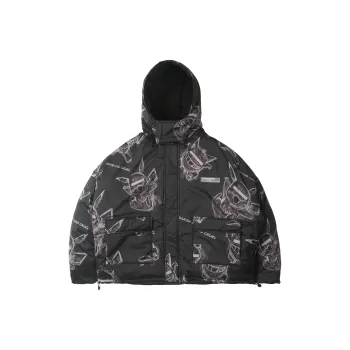 HARSH AND CRUEL Puffer Jackets Unisex Black