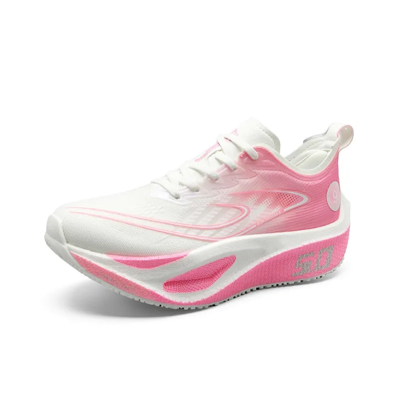 QIUTEXIONG Running Shoes Men Low Top Cherry Blossom Pink-1