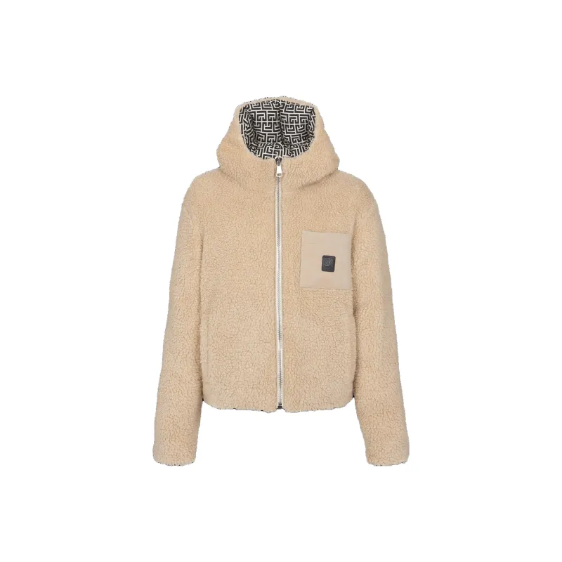 BALMAIN Monogrammed Reversible Puffer Jacket-0
