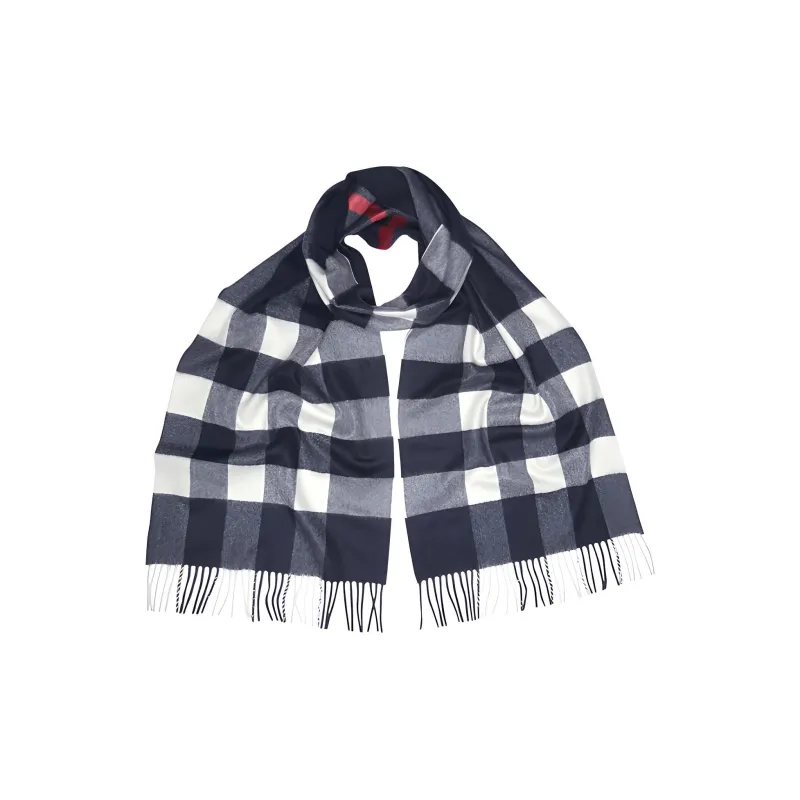 Burberry Checked Fringed-Edge Scarf-1
