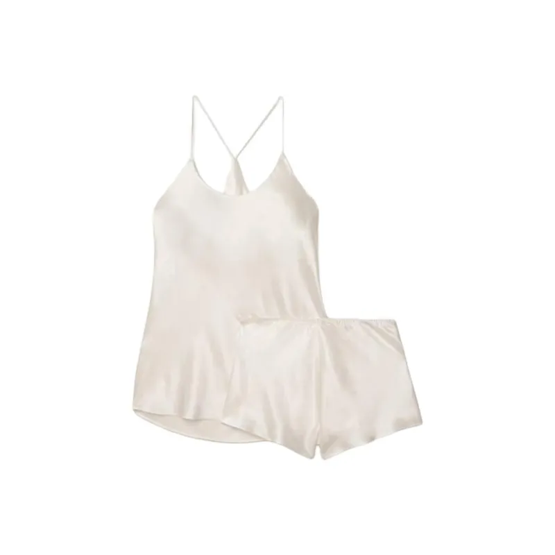 Olivia Von Halle Pajama Set Women's Ivory-0