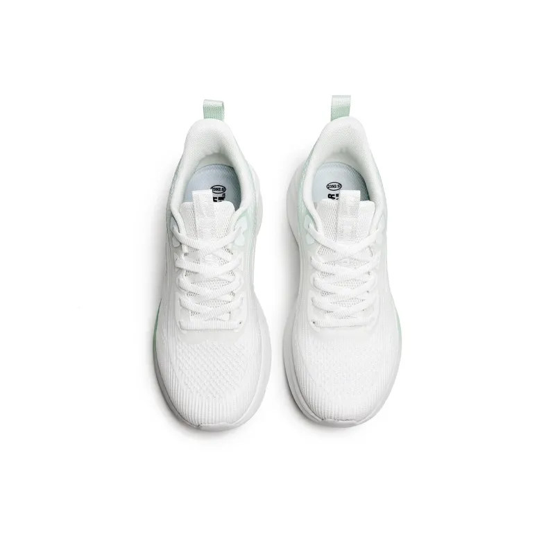 Warrior Slip Resistant, Abrasion Resistant, Breathable Low Top Casual City Commute Running Shoes Women's White Green-3
