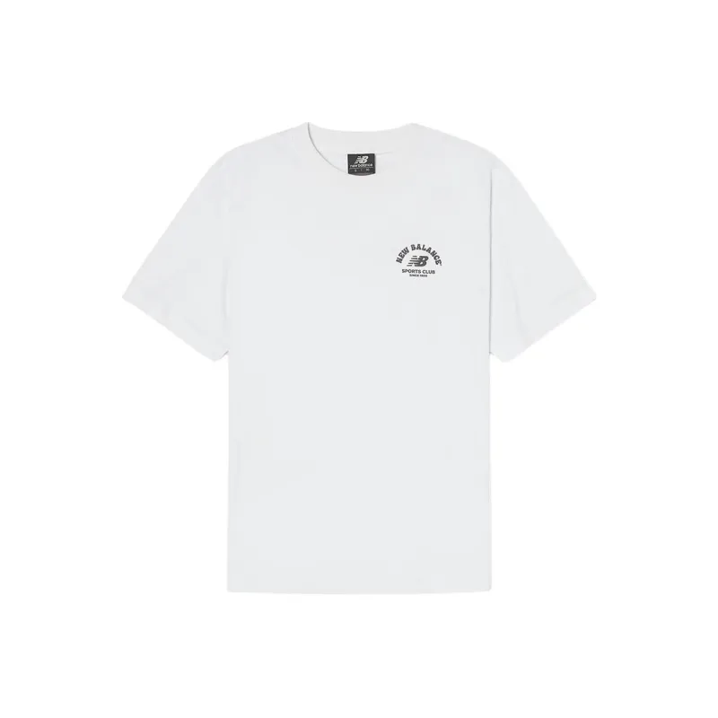 New Balance UNI NB BOYSEMI OVER FIT SPORTS CLUB SINCE 1906 T Shirt Unisex 10 White-0