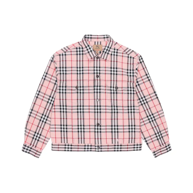 Supreme Burberry Denim Trucker Jacket-4