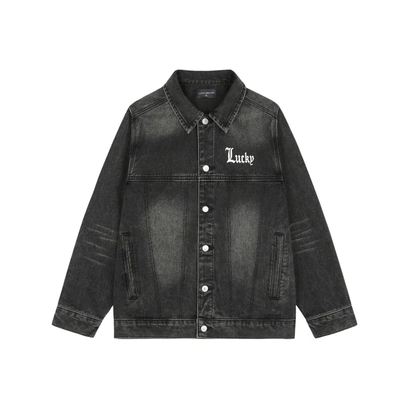 LUCKY BRAND Denim Jackets Unisex Smoke Gray-0