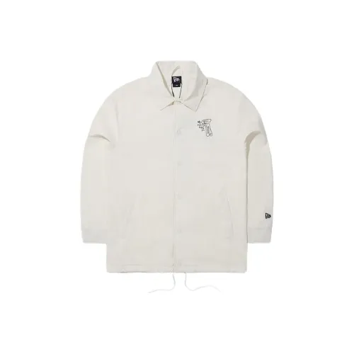 New Era Jackets Unisex Ivory White