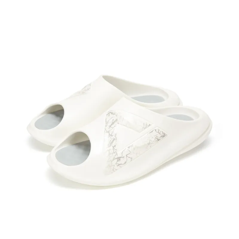 PEAK Very Small Fat Drag EVA Slip Resistant, Odor Resistant, Quick Dry Slide Slippers Men's Milk White Gray-2