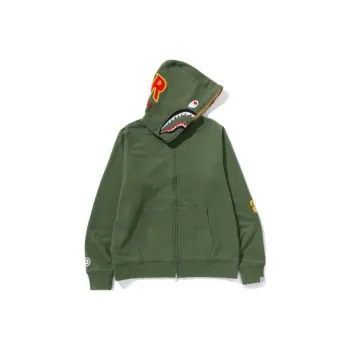 A BATHING APE Shark Wide Half Zip Pullover Hoodie
