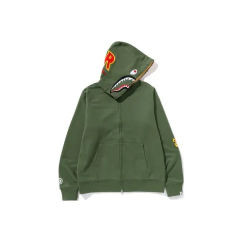 A BATHING APE Shark Wide Half Zip Pullover Hoodie
