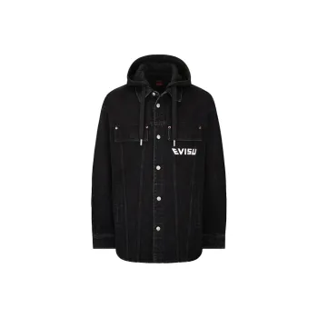 EVISU Denim Jackets Men Black