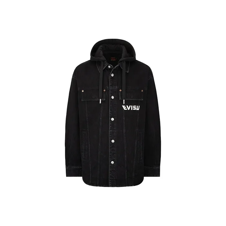EVISU Denim Jackets Men Black-0