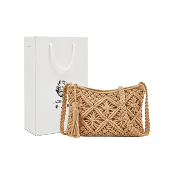 Old Man's Head Fabric Shoulder Bag Women's Multicolor